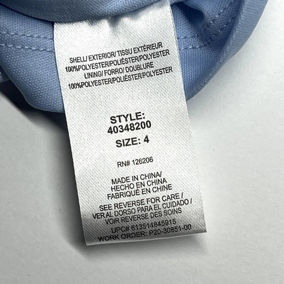 Disney Frozen Anna Elsa Ruffled Sleeveless Jersey Dress Blue 4 NWOT - Picture 7 of 8